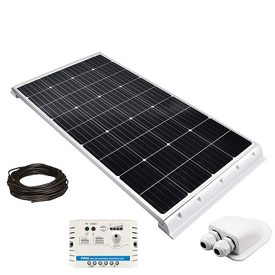 100w 18v RV Kit de panel solar Kit de soporte ABS para caravana RV
