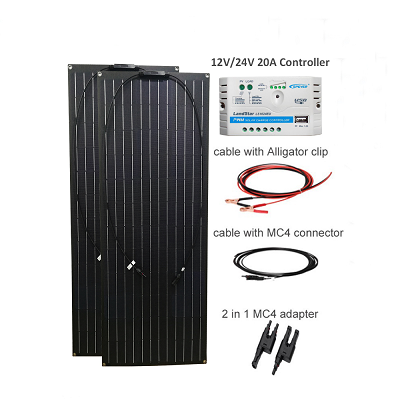 Sistema de panel solar de 200w de panel solar flexible fuera de la red para sistema de panel solar rv