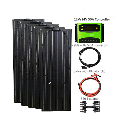 Panel solar flexible fuera de la red, sistema de panel solar de 500w para sistema de panel solar rv